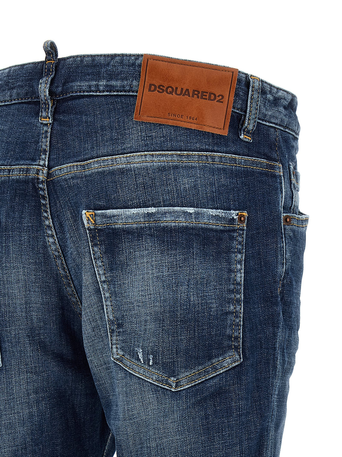 Dsquared² Men's Low Rise Stretch Denim Cotton Polyester Jeans - Blue
