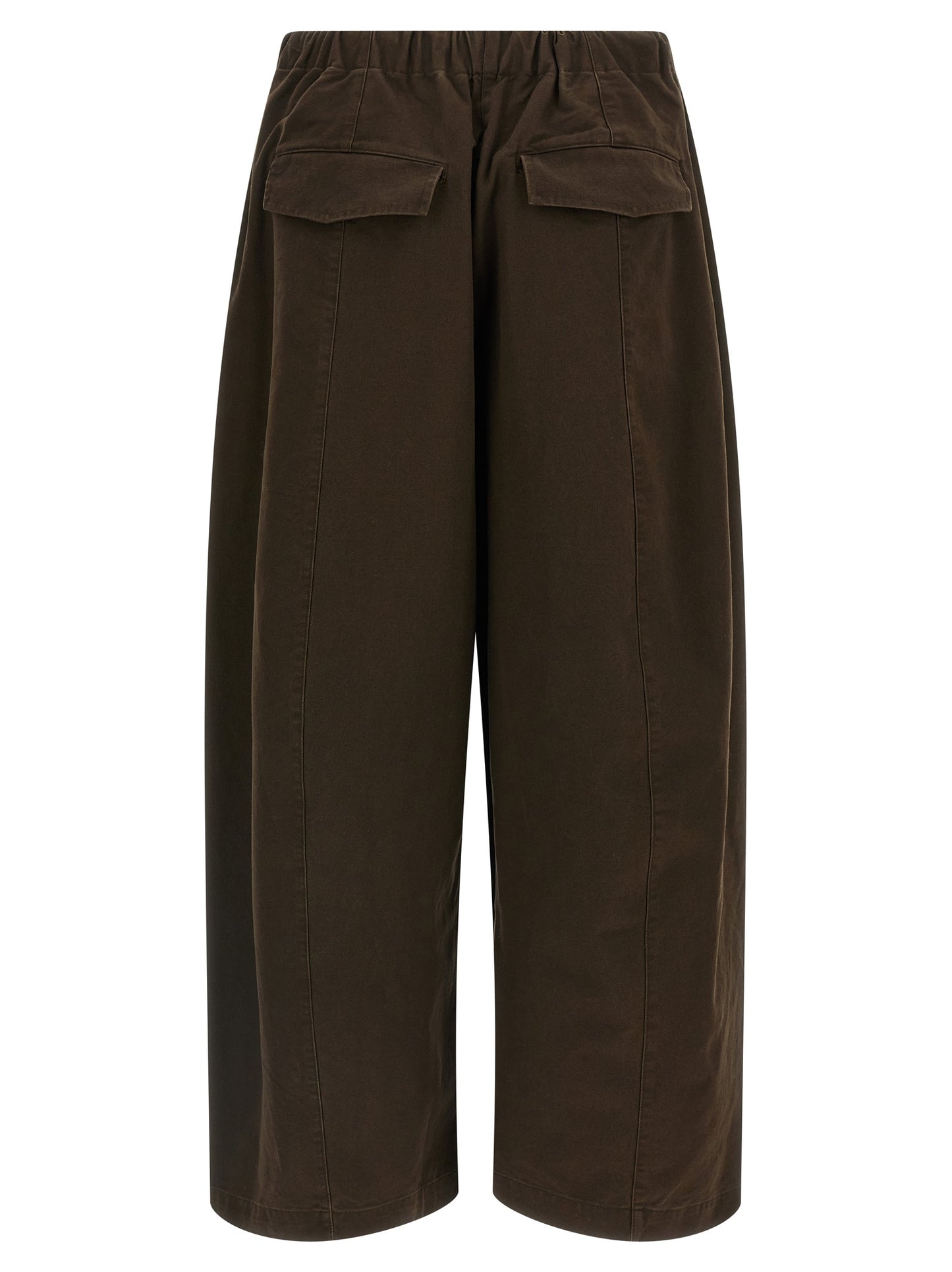 Casual Pants by Entire Studios for women in cotton brown presents a tailored silhouette, showcasing a tailored and long cut with a refined for a truly tailored aesthetic.