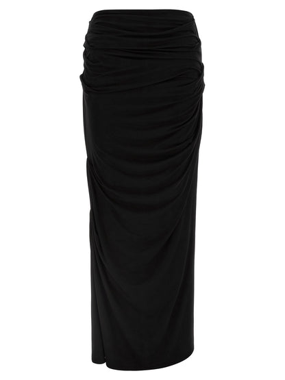 Entire Studios Women's Stretch Viscose Mini Skirt - Black
