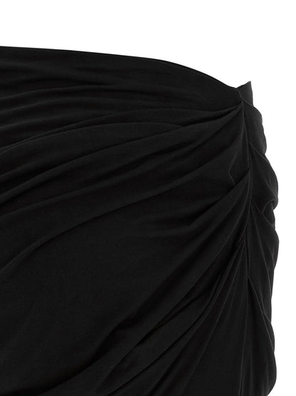 Entire Studios Women's Stretch Viscose Mini Skirt - Black
