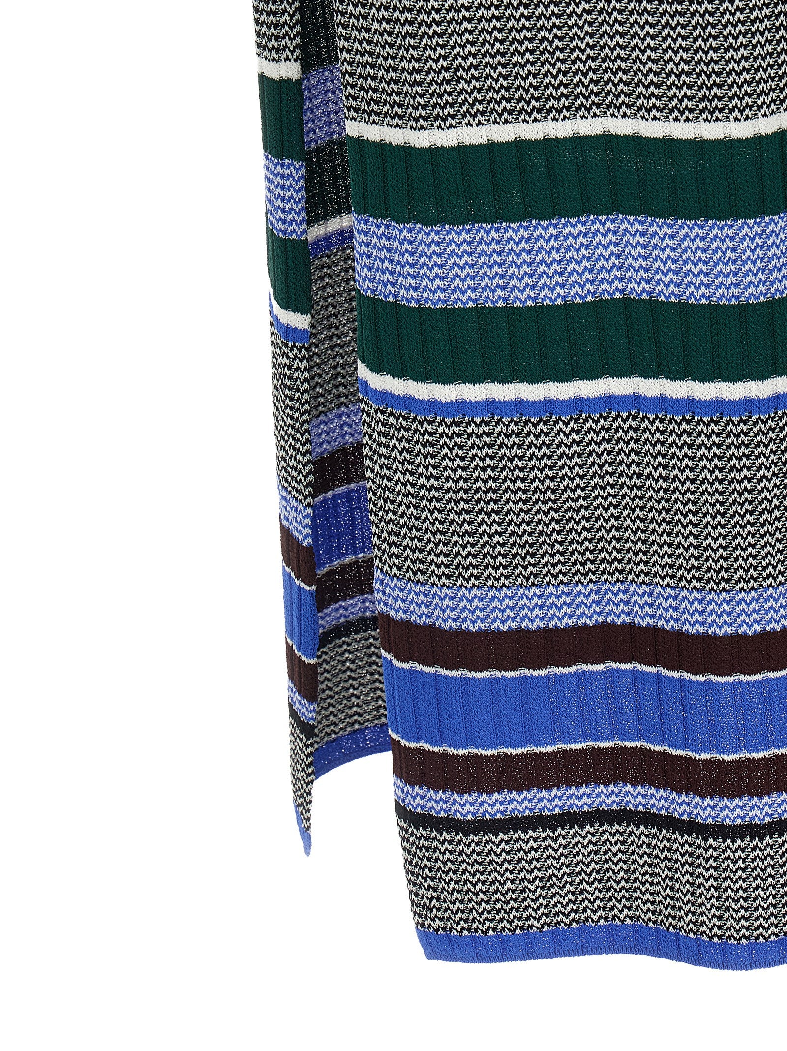 Dress by PINKO for women in polyamide viscose multicolor & striped features a dramatic silhouette, showcasing an elegant and that flows into a dramatic maxi long.