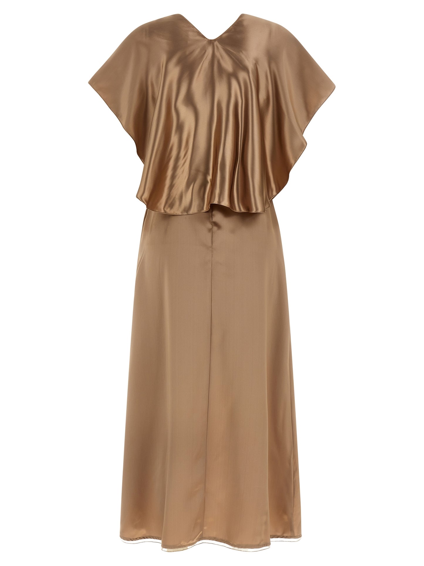 Fabiana Filippi Beige Viscose Midi Dress