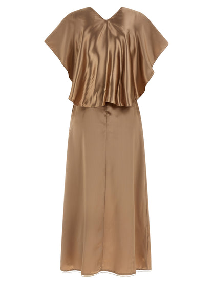 Fabiana Filippi Beige Viscose Midi Dress