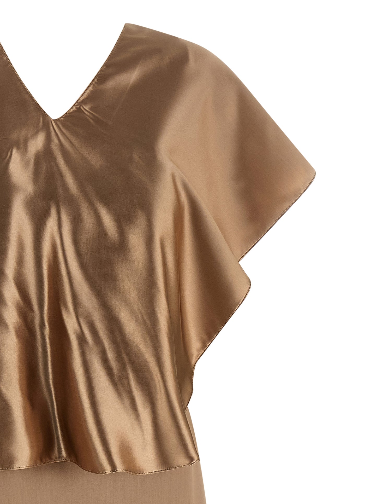 Fabiana Filippi Beige Viscose Midi Dress