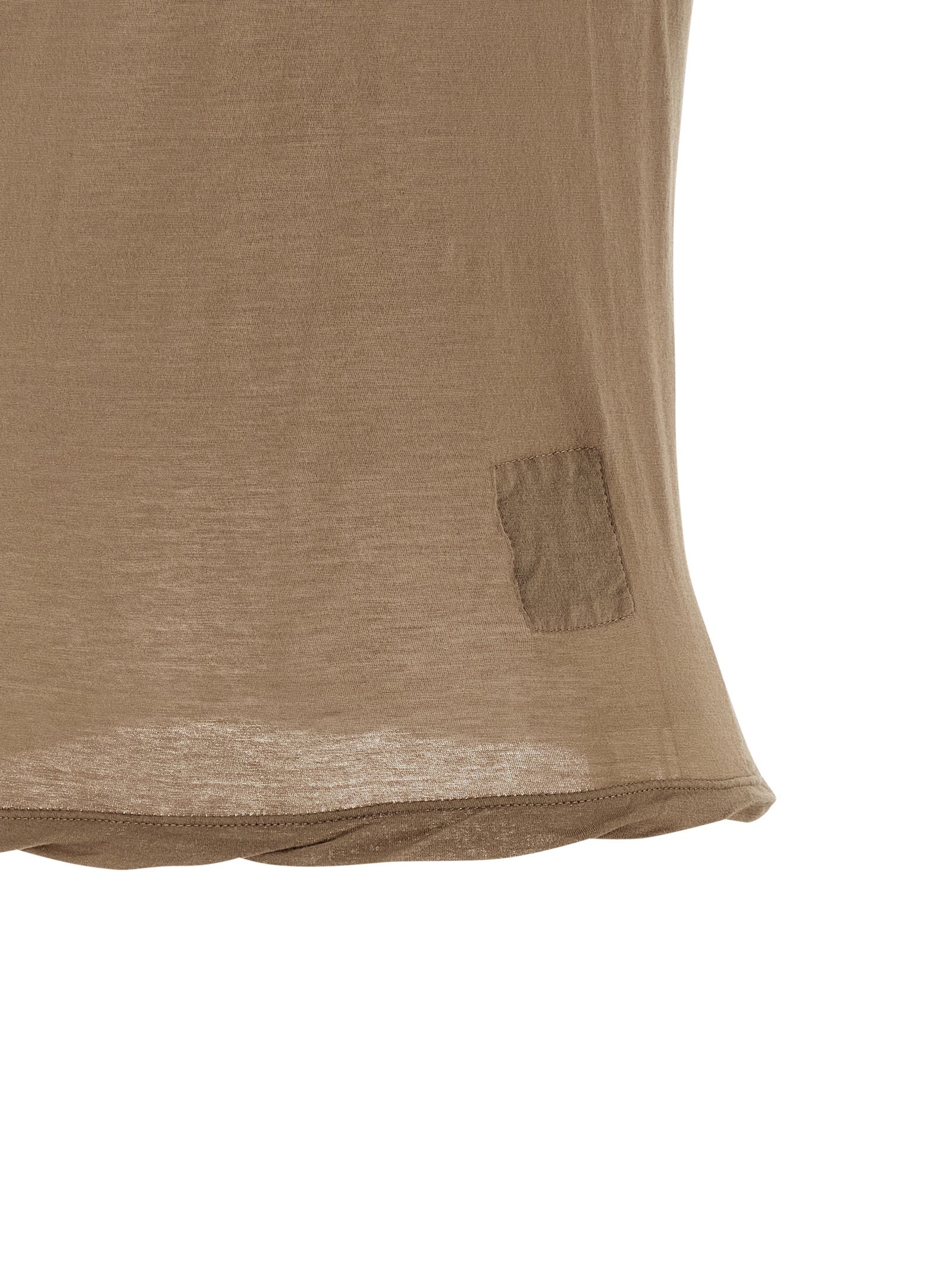 T-Shirt by DRKSHDW for women in cotton beige features a plush silhouette, showcasing a sophisticated and for a truly plush finish.