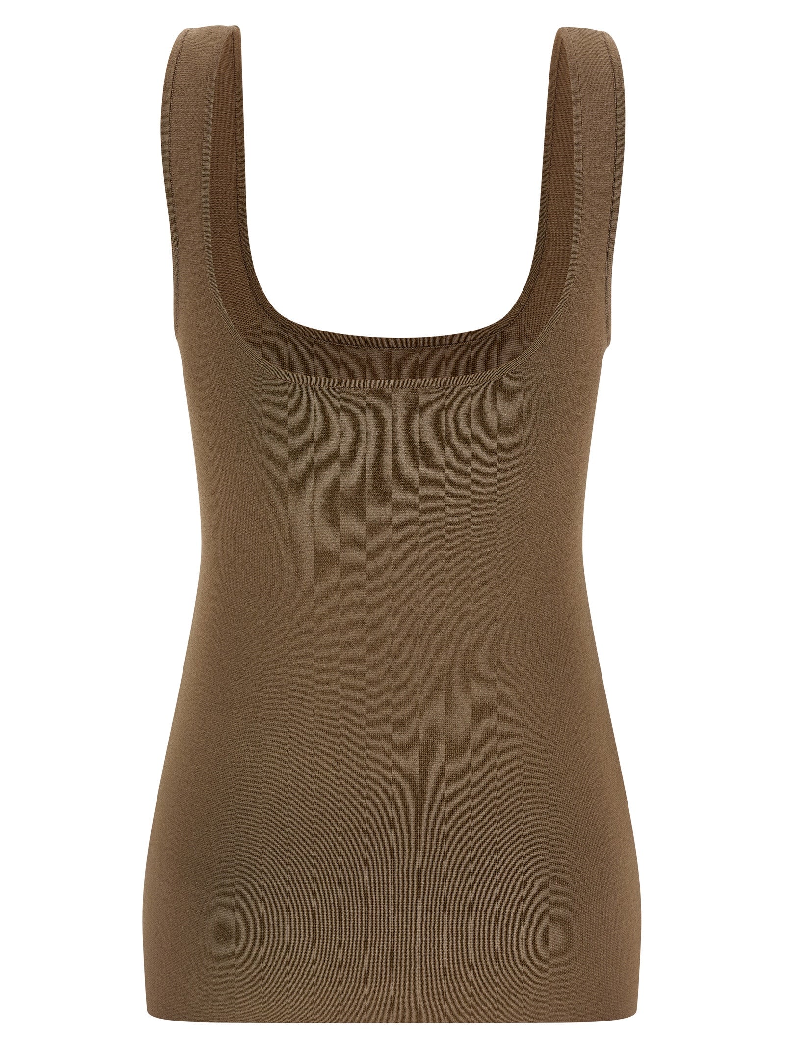 T-Shirt by Entire Studios for women in polyester & viscose brown features an on trend silhouette, perfectly showcasing a on trend and square neckline for an elevated aesthetic.