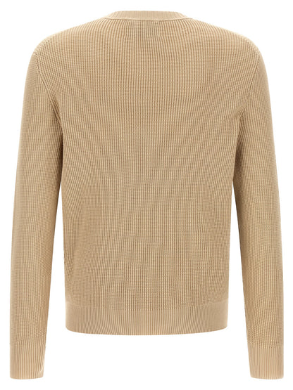 Cardigan by Ballantyne for men in cotton beige, patterned, argyle & jacquard features an crisp silhouette, showcasing a sophisticated v-neck neckline and detail for a truly crisp finish.