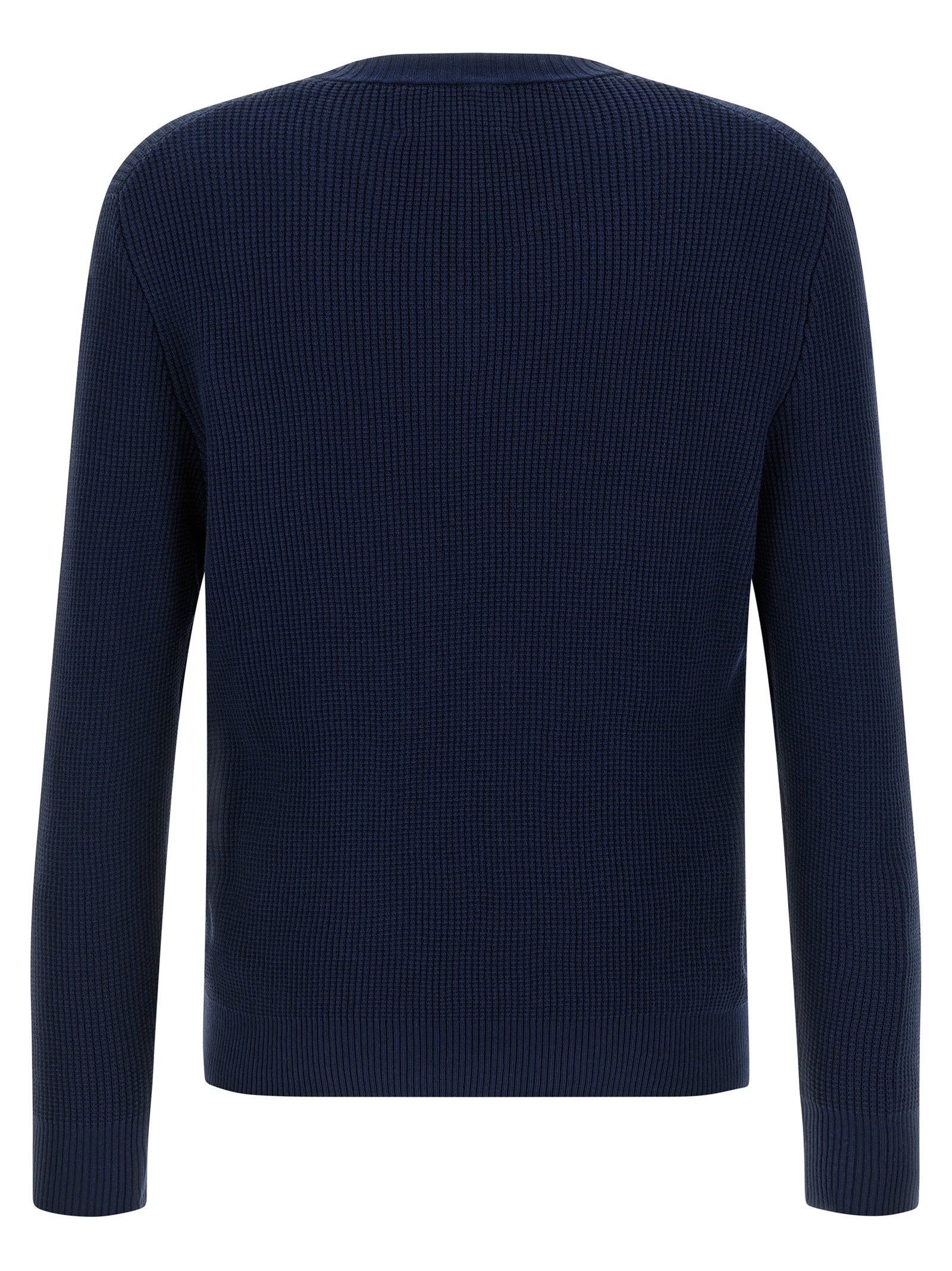 Cardigan by Ballantyne for men in cotton blue, patterned, argyle & jacquard presents a textural silhouette, artfully finished with a textural v-neck neckline and for a sophisticated, textural look.