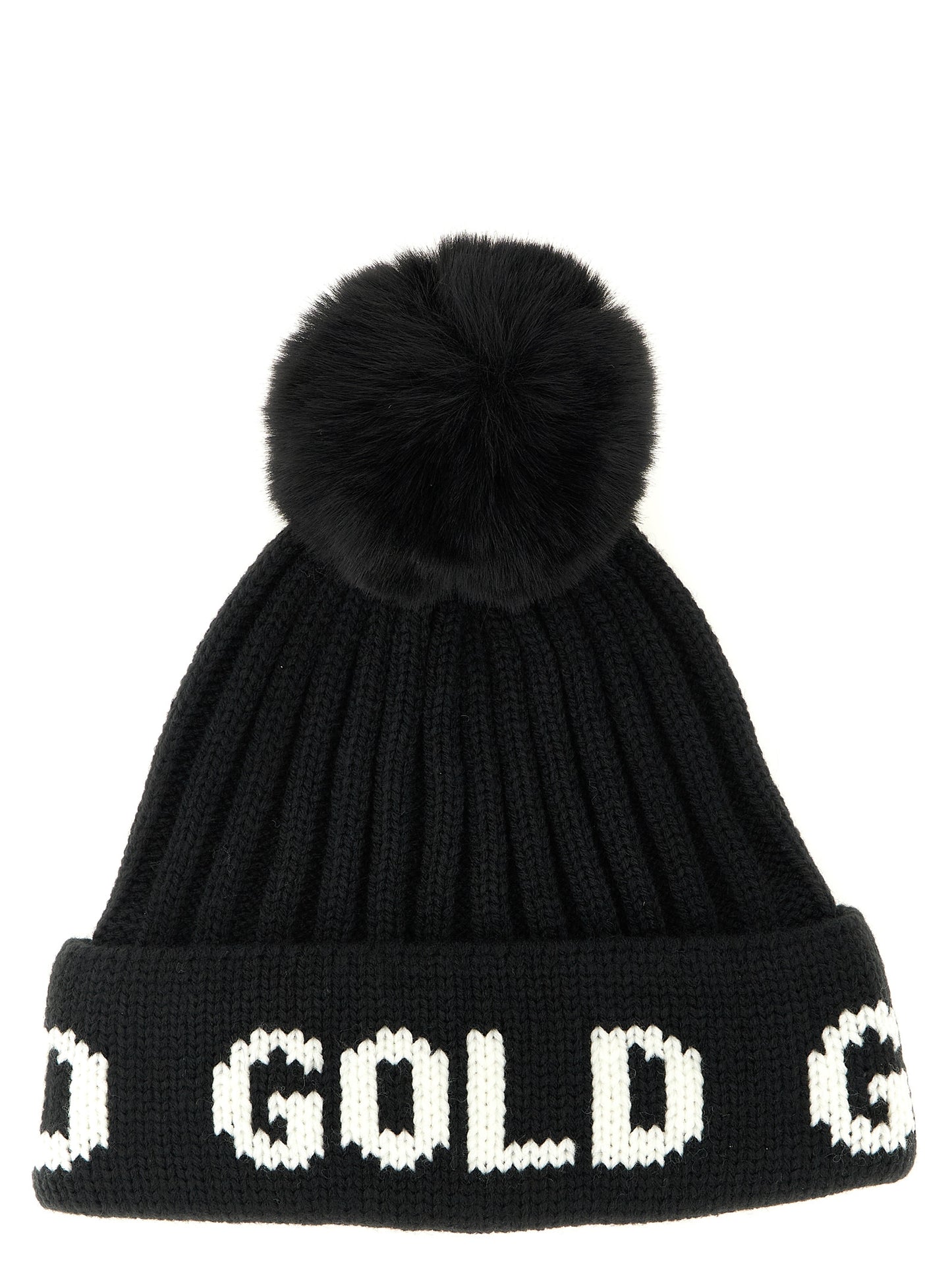 GOLDBERGH Black Marabou Beanie