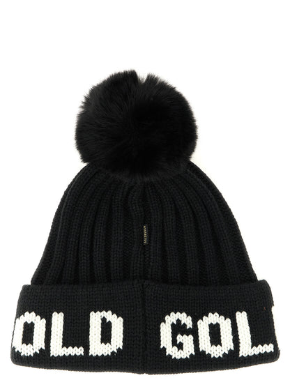 GOLDBERGH Black Marabou Beanie