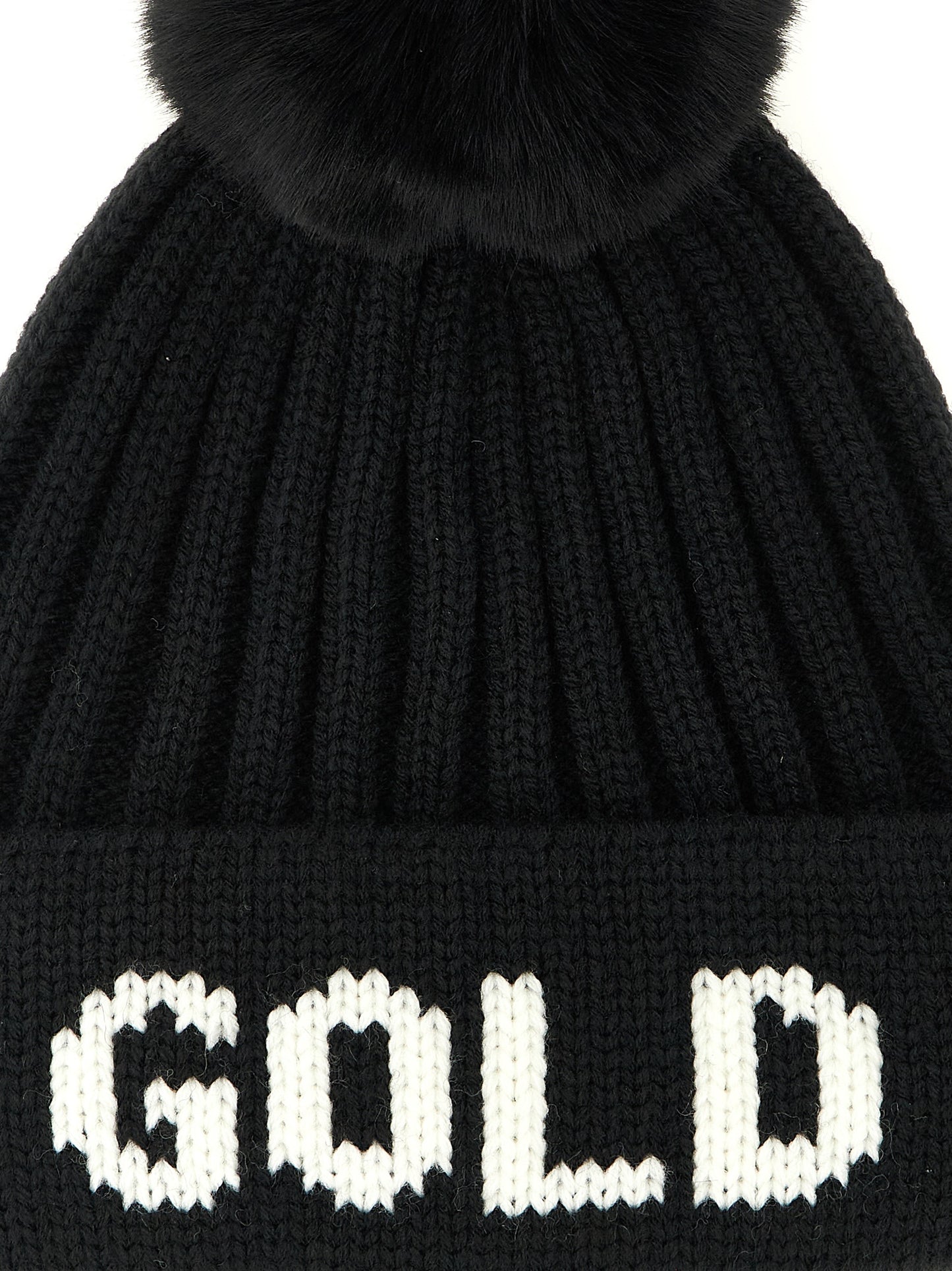 GOLDBERGH Black Marabou Beanie