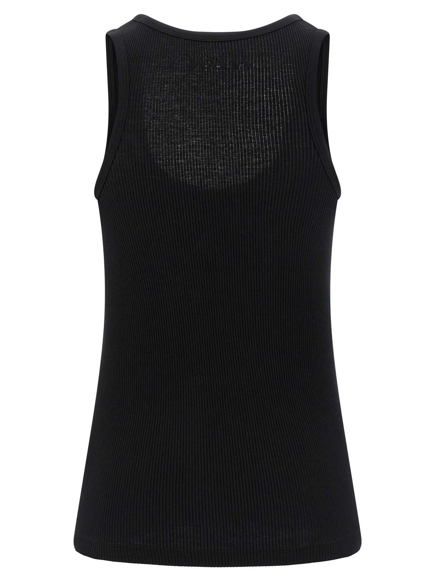 Tank Top by Isabel Marant for women in cotton black presents a uncompromising silhouette, artfully detailed with a uncompromising round neckline and for a sophisticated, uncompromising finish.