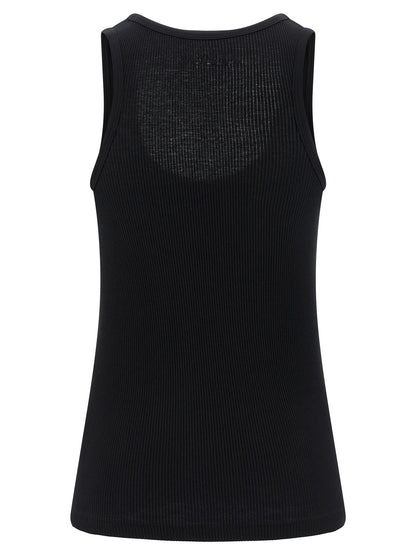 Tank Top by Isabel Marant for women in cotton black presents a uncompromising silhouette, artfully detailed with a uncompromising round neckline and for a sophisticated, uncompromising finish.