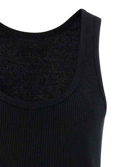 Tank Top by Isabel Marant for women in cotton black showcases a perennial silhouette, artfully detailed with a design and a perennial round neckline.