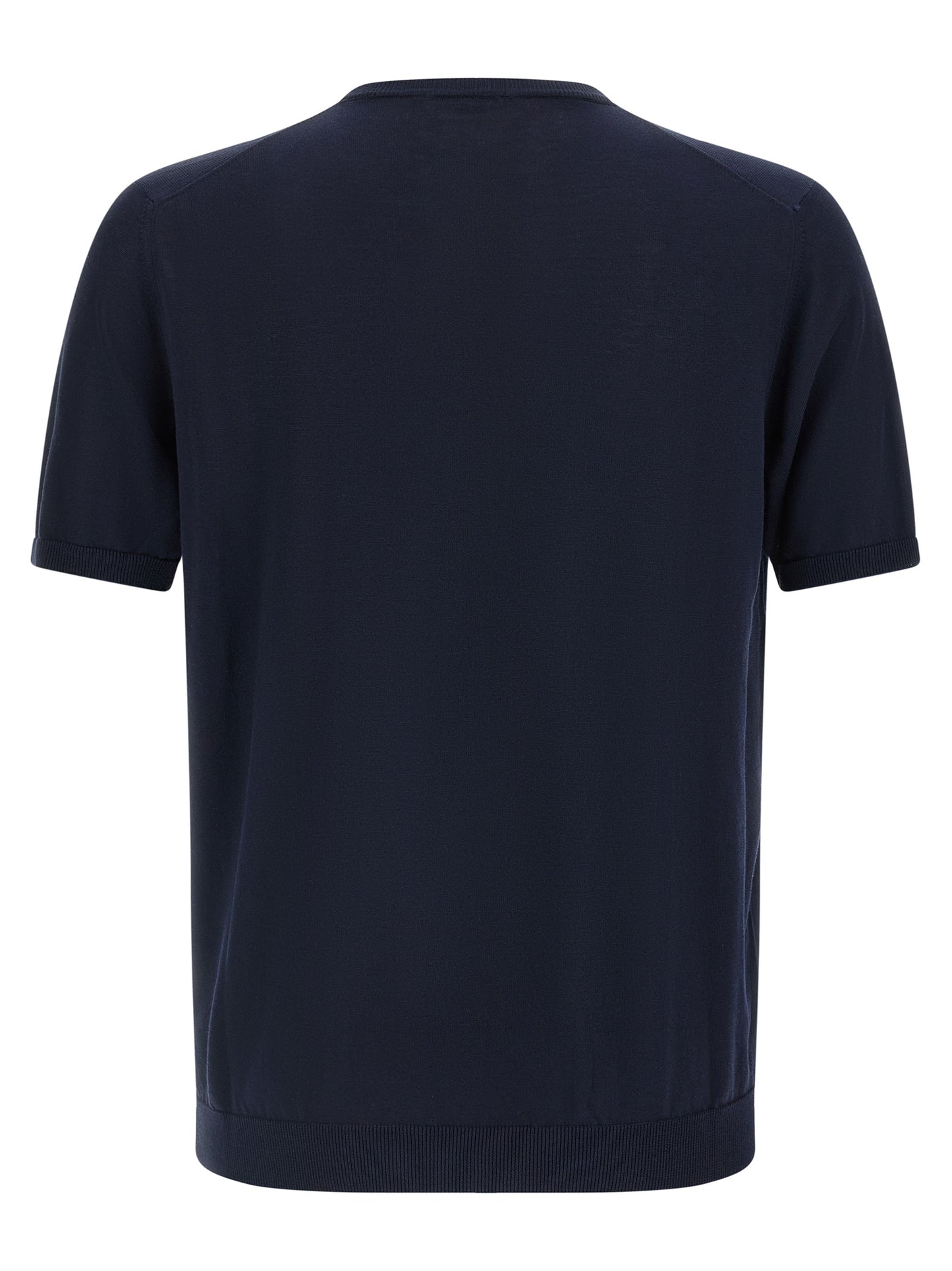 Cardigan by Roberto Collina for men in cotton blue features an crisp silhouette, showcasing a sophisticated crew neckline and detail for a truly crisp finish.