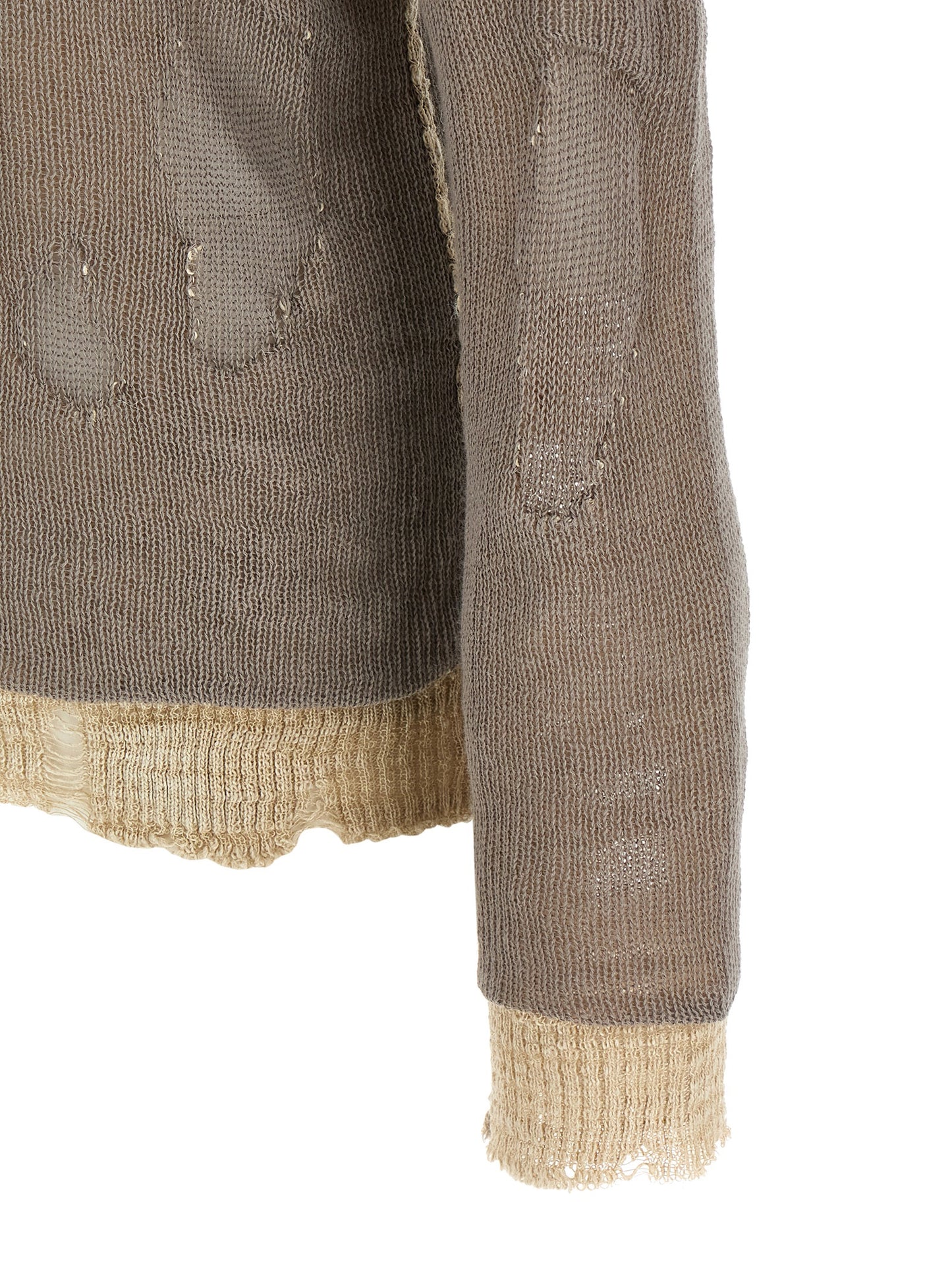 Cardigan by Diesel for men in leather linen & cotton gray & jacquard showcases a luxurious silhouette, meticulously detailed with a sophisticated and for a refined finish.