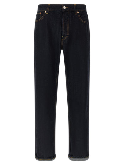 Jeans by Department 5 for men in denim cotton blue & signature features an sophisticated and straight-leg & wide with a precise long, creating a sophisticated and sophisticated silhouette.