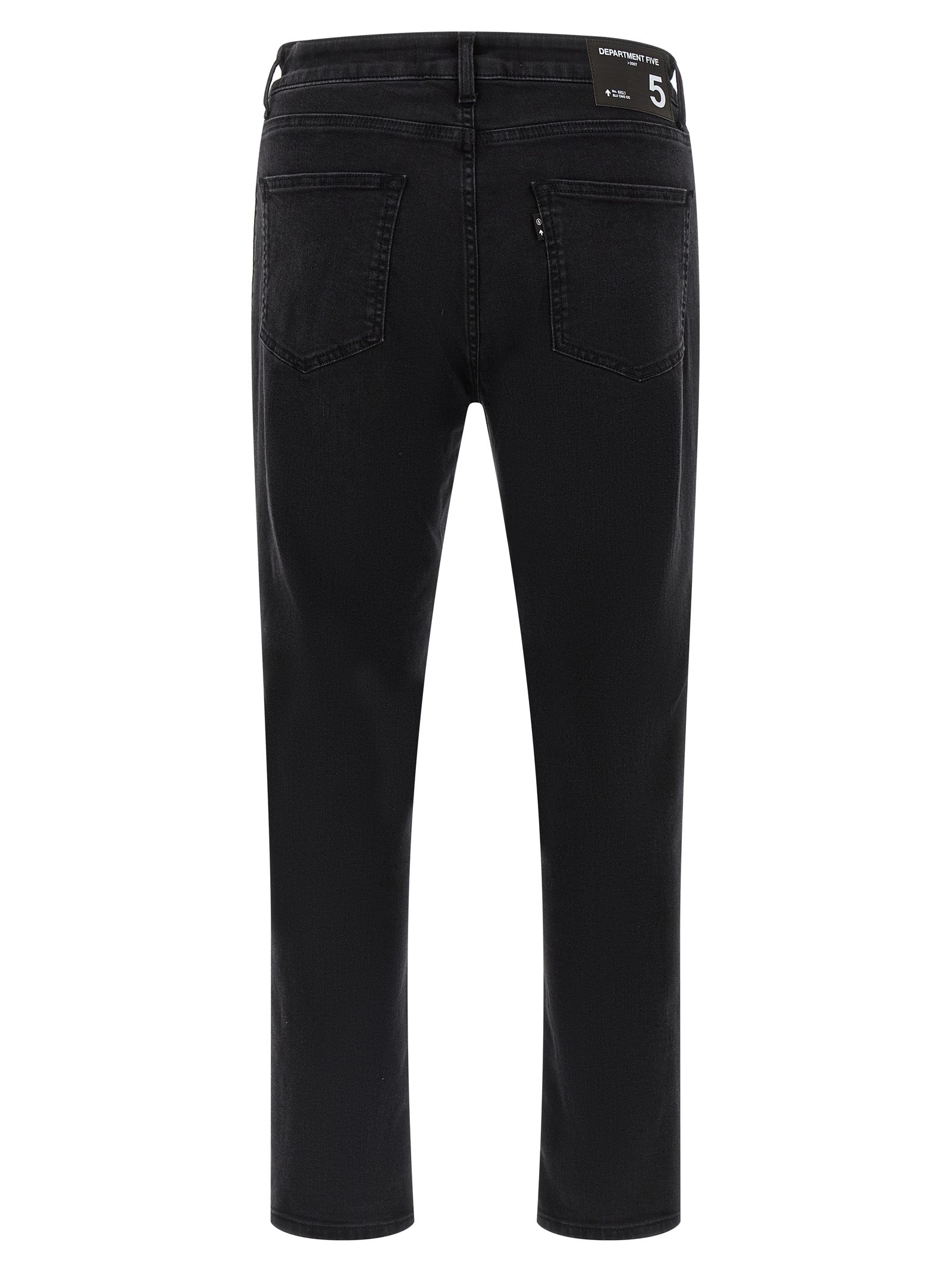 Jeans by Department 5 for men in stretch denim cotton black features an sartorial cropped and cropped with a mid rise cut for a sartorial finish.