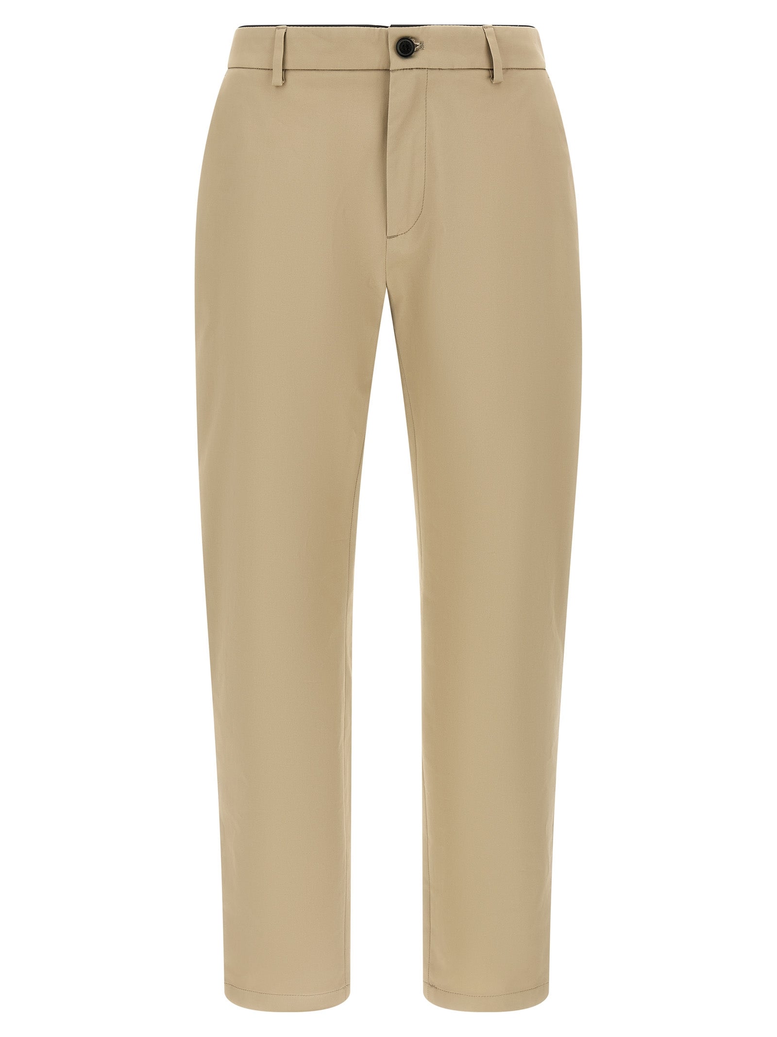 Trousers by Department 5 for men in stretch cotton beige features a sculptural silhouette, showcasing a sculptural cropped and cropped with a sophisticated for a sculptural finish.