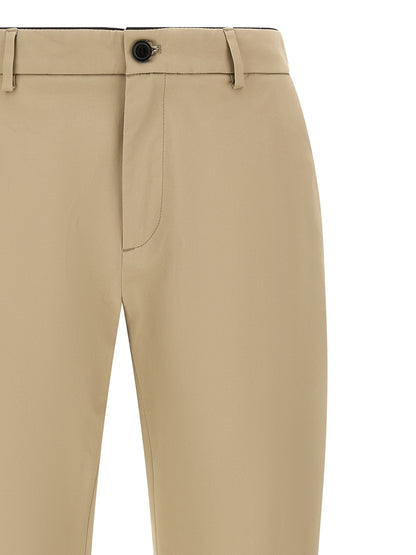 Trousers by Department 5 for men in stretch cotton beige features an on trend silhouette, showcasing a sophisticated cropped with a cropped and for an on trend finish.