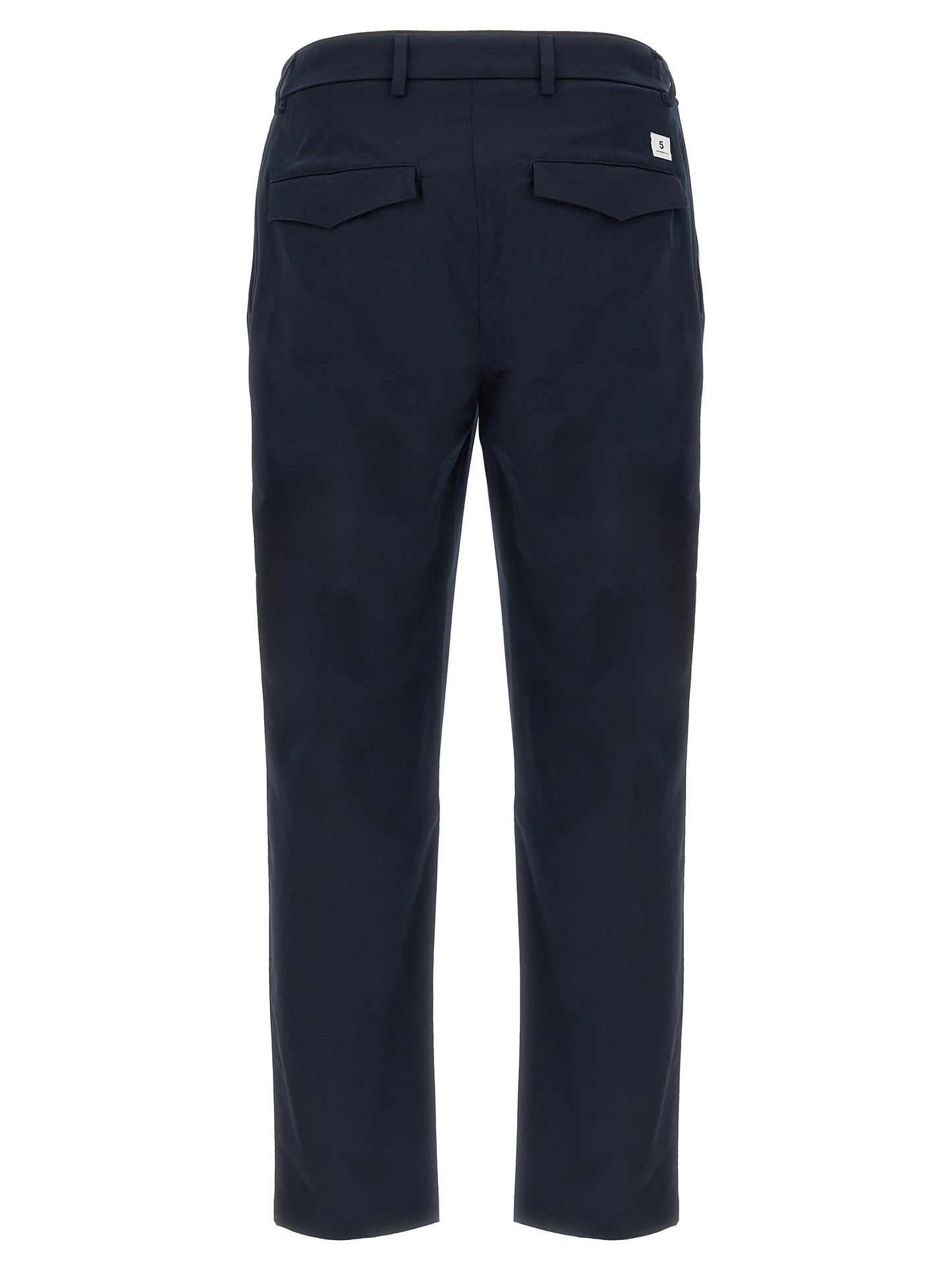 Trousers by Department 5 for men in stretch cotton blue & signature presents a perennial silhouette, meticulously tailored with a cropped cut, cropped finish, and an elegant .