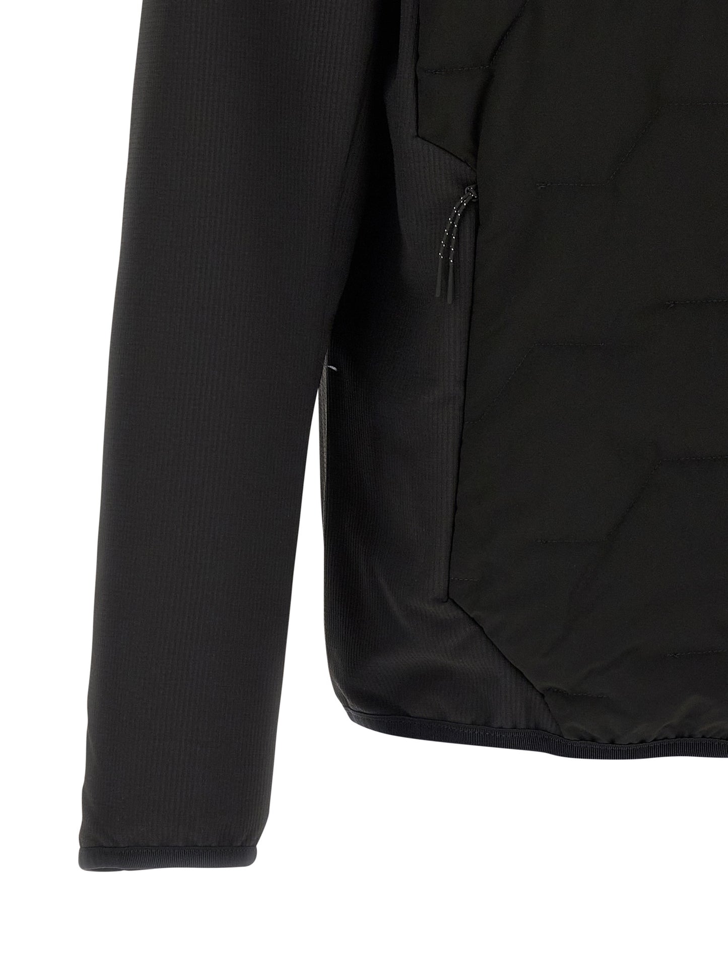 Windbreaker Jacket by Hugo Boss for men in stretch polyamide black features an enduring silhouette, showcasing technical pockets & windproof and a sophisticated for a truly enduring aesthetic.