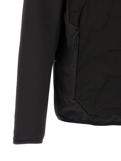Windbreaker Jacket by Hugo Boss for men in stretch polyamide black features an enduring silhouette, showcasing technical pockets & windproof and a sophisticated for a truly enduring aesthetic.
