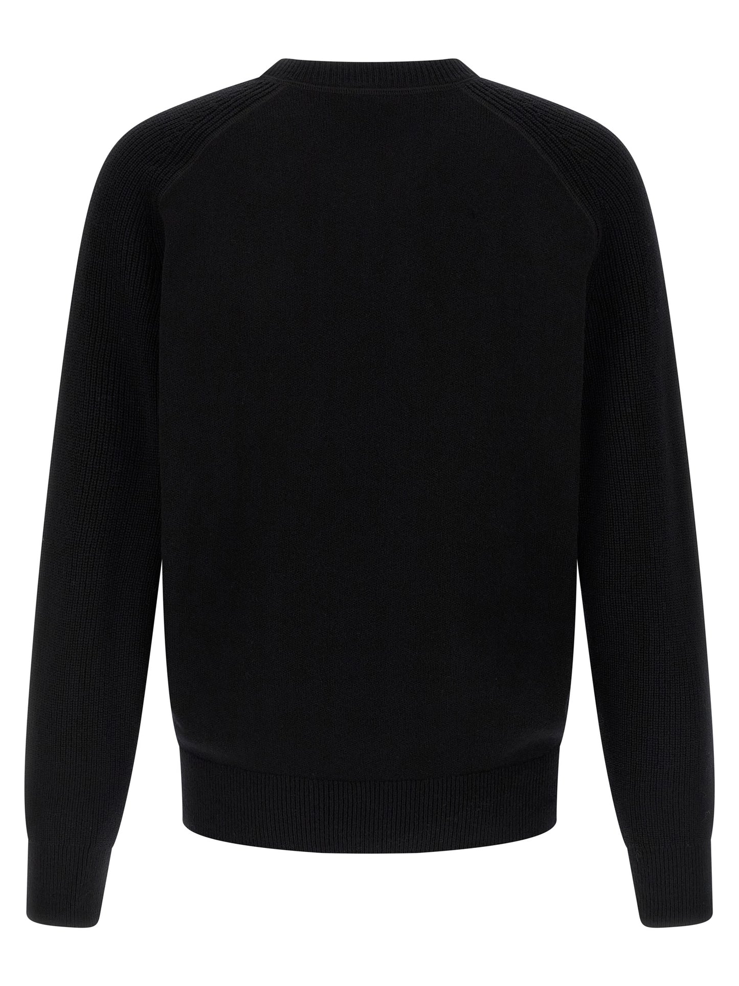 Cardigan by Hugo Boss for men in virgin wool black presents a textural silhouette, artfully finished with a textural crew neckline and for a sophisticated, textural look.
