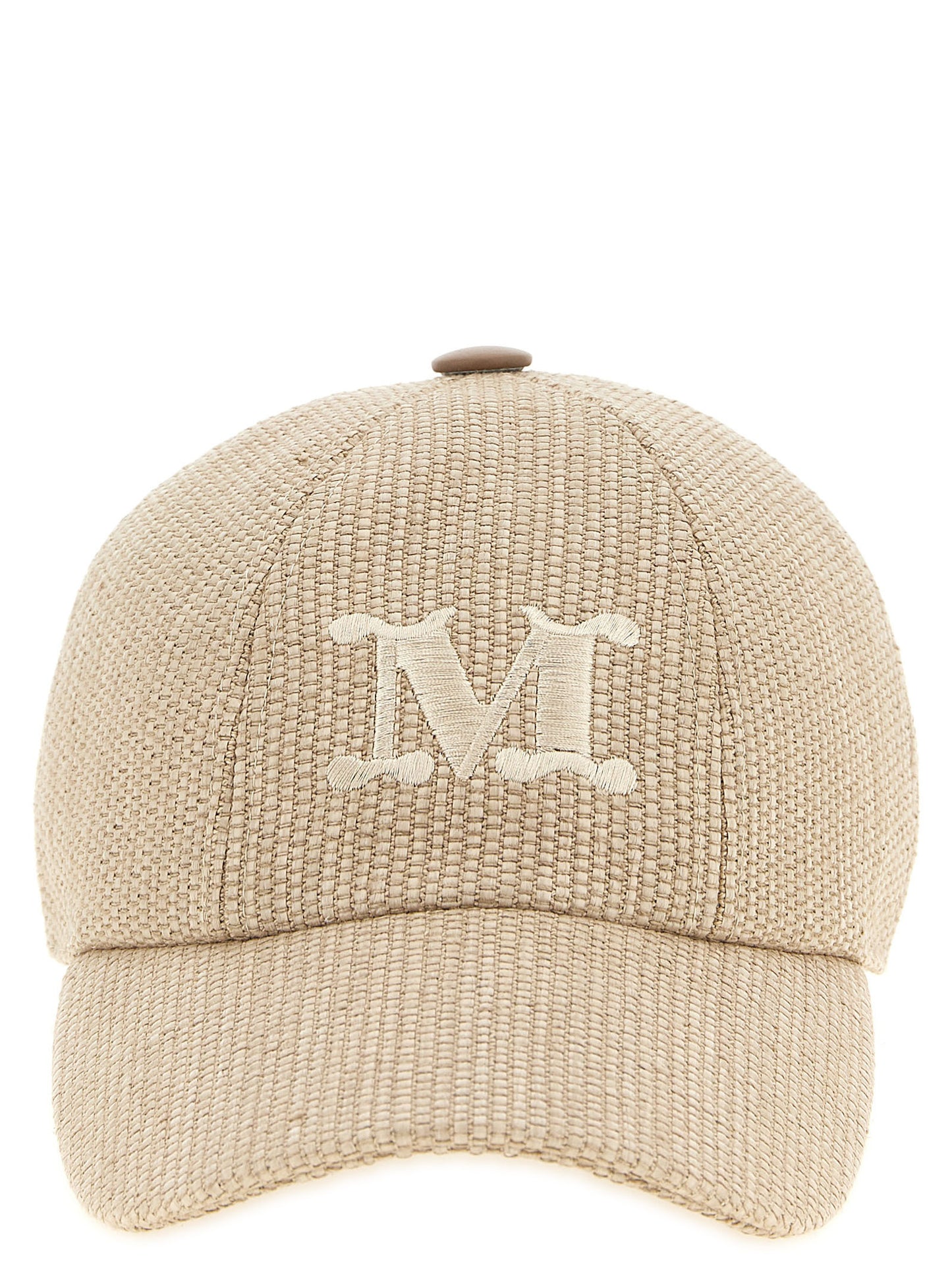 This Baseball Cap by Max Mara for women in polyamide polyester leather linen & cotton beige presents a distinguished silhouette, meticulously showcasing the signature aesthetic and high-end profile of the Polyamide Polyester Leather Linen & Cotton Baseball Cap.