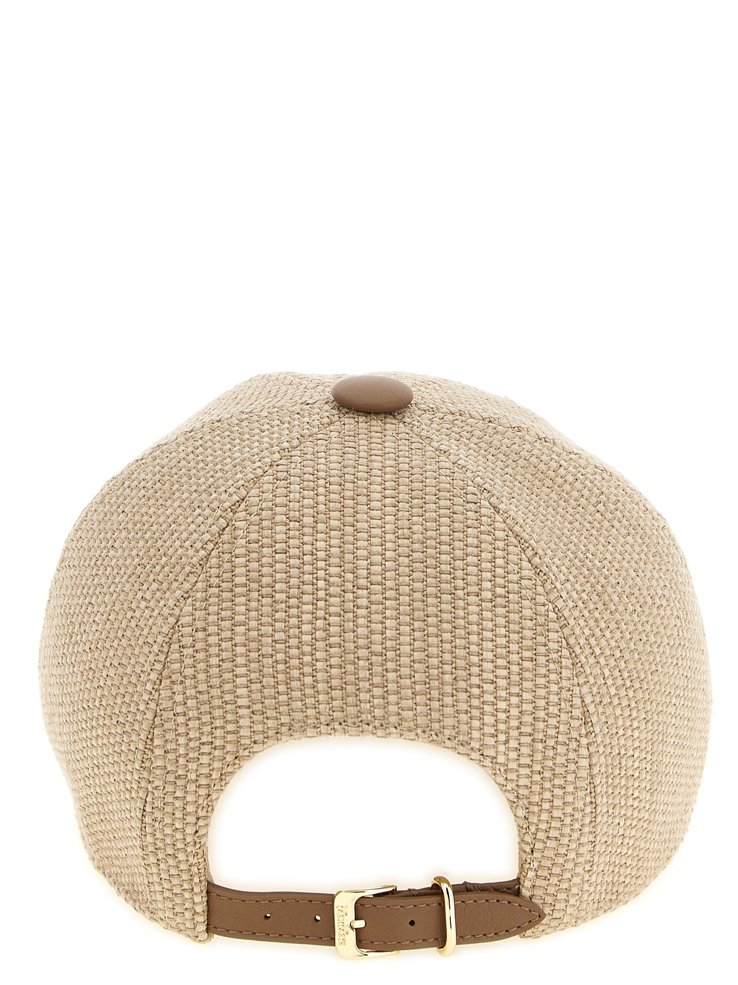 Baseball Cap by Max Mara for women in polyamide polyester leather linen & cotton beige features an artisanal silhouette, showcasing the artisanal Polyamide Polyester Leather Linen & Cotton Baseball Cap design with a refined, artisanal finish.