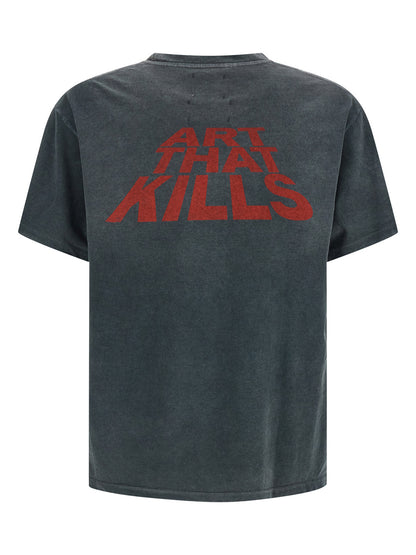 T-Shirt by GALLERY DEPT. for men in cotton black & print features a plush silhouette, showcasing a sophisticated crew neckline and for a truly plush finish.