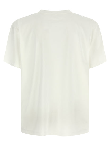 T-Shirt by MM6 Maison Margiela for men in cotton white & signature showcases a chic silhouette, artfully detailed with a chic crew neckline and for a chic finish.