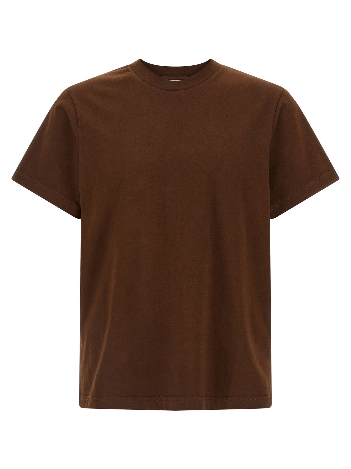 T-Shirt by Entire Studios for men in cotton brown showcases a unassuming silhouette, artfully detailed with a refined crew neckline and unassuming short-sleeve for a sophisticated, contemporary look.