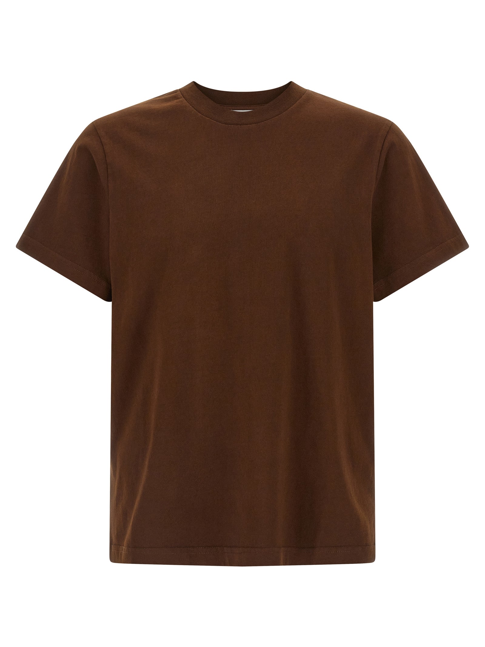 T-Shirt by Entire Studios for men in cotton brown showcases a unassuming silhouette, artfully detailed with a refined crew neckline and unassuming short-sleeve for a sophisticated, contemporary look.