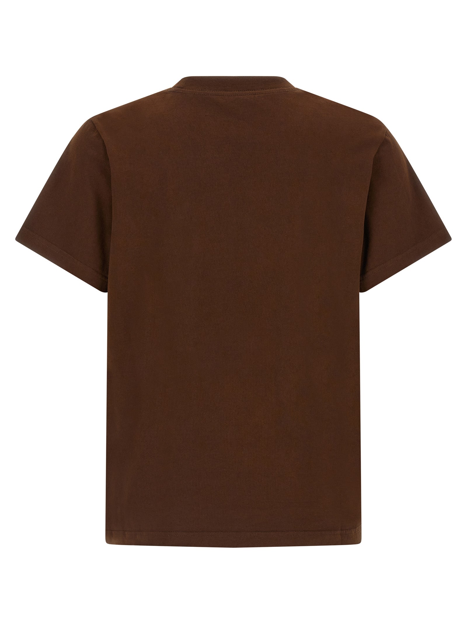 T-Shirt by Entire Studios for men in cotton brown showcases a dramatic silhouette, elegantly detailed with a dramatic crew neckline and for a truly dramatic finish.