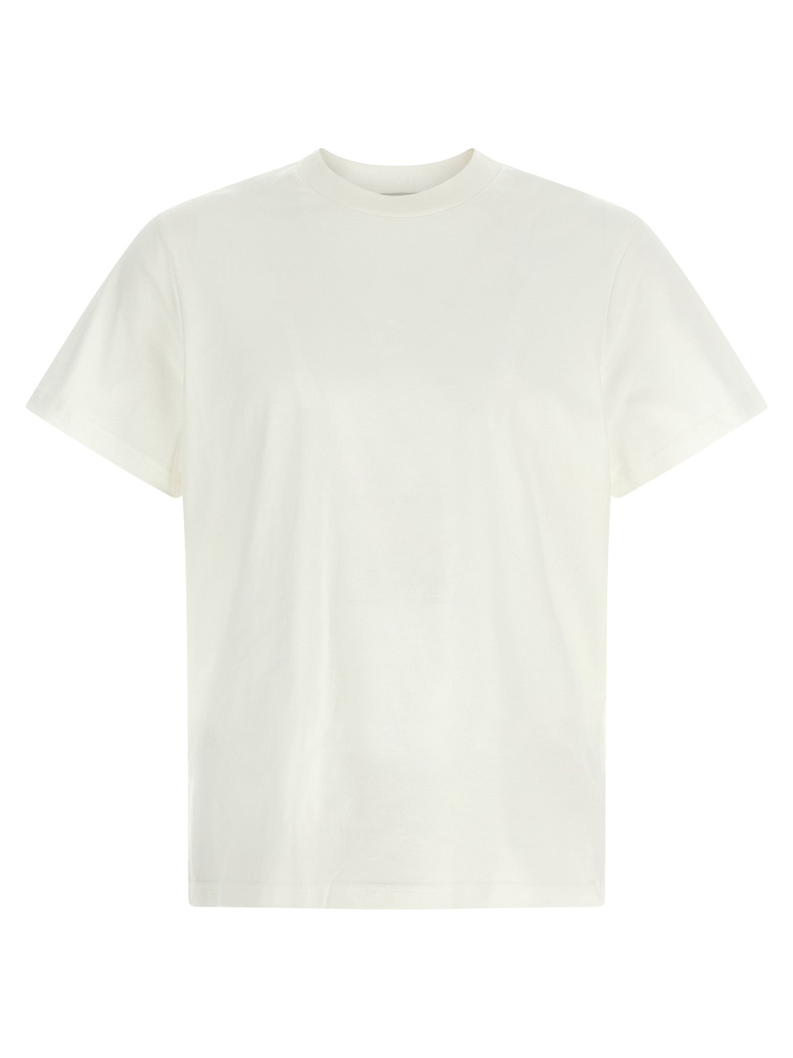 T-Shirt by Entire Studios for men in cotton white showcases a unassuming silhouette, artfully detailed with a refined crew neckline and unassuming short-sleeve for a sophisticated, contemporary look.