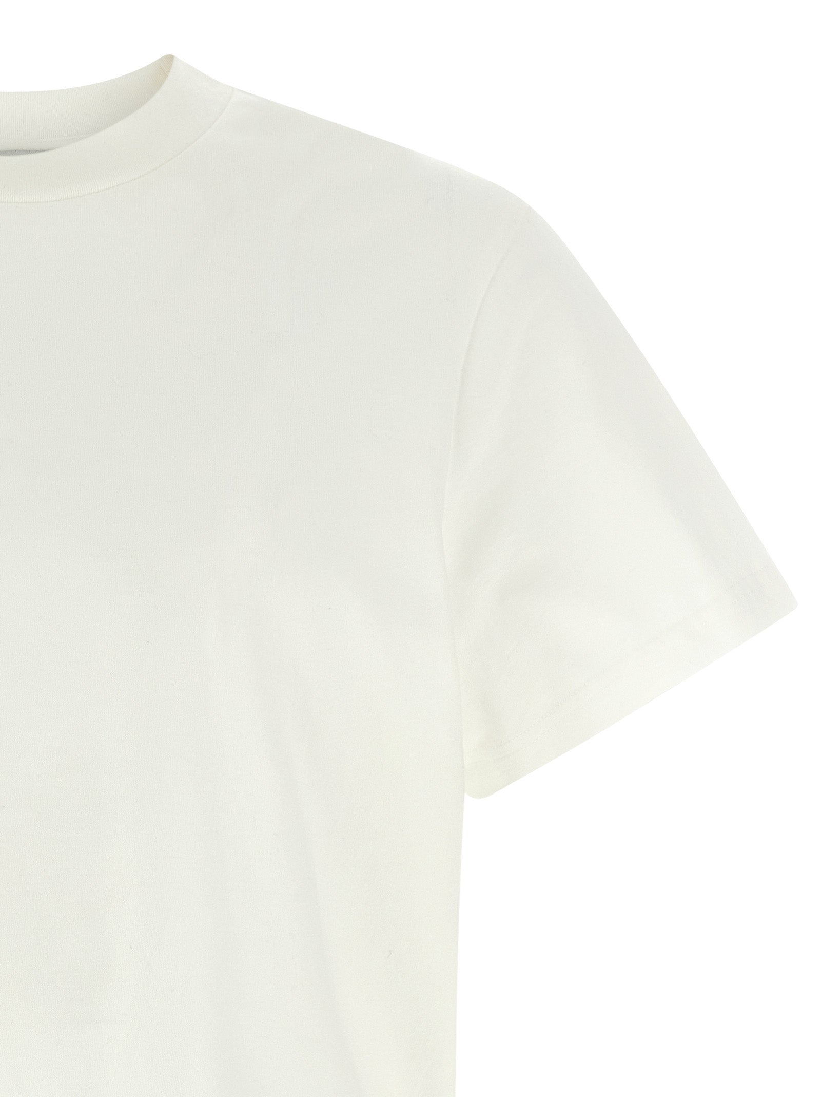 T-Shirt by Entire Studios for men in cotton white showcases a fashionable silhouette, elegantly detailed with a fashionable and crew neckline for a sophisticated, high-fashion look.