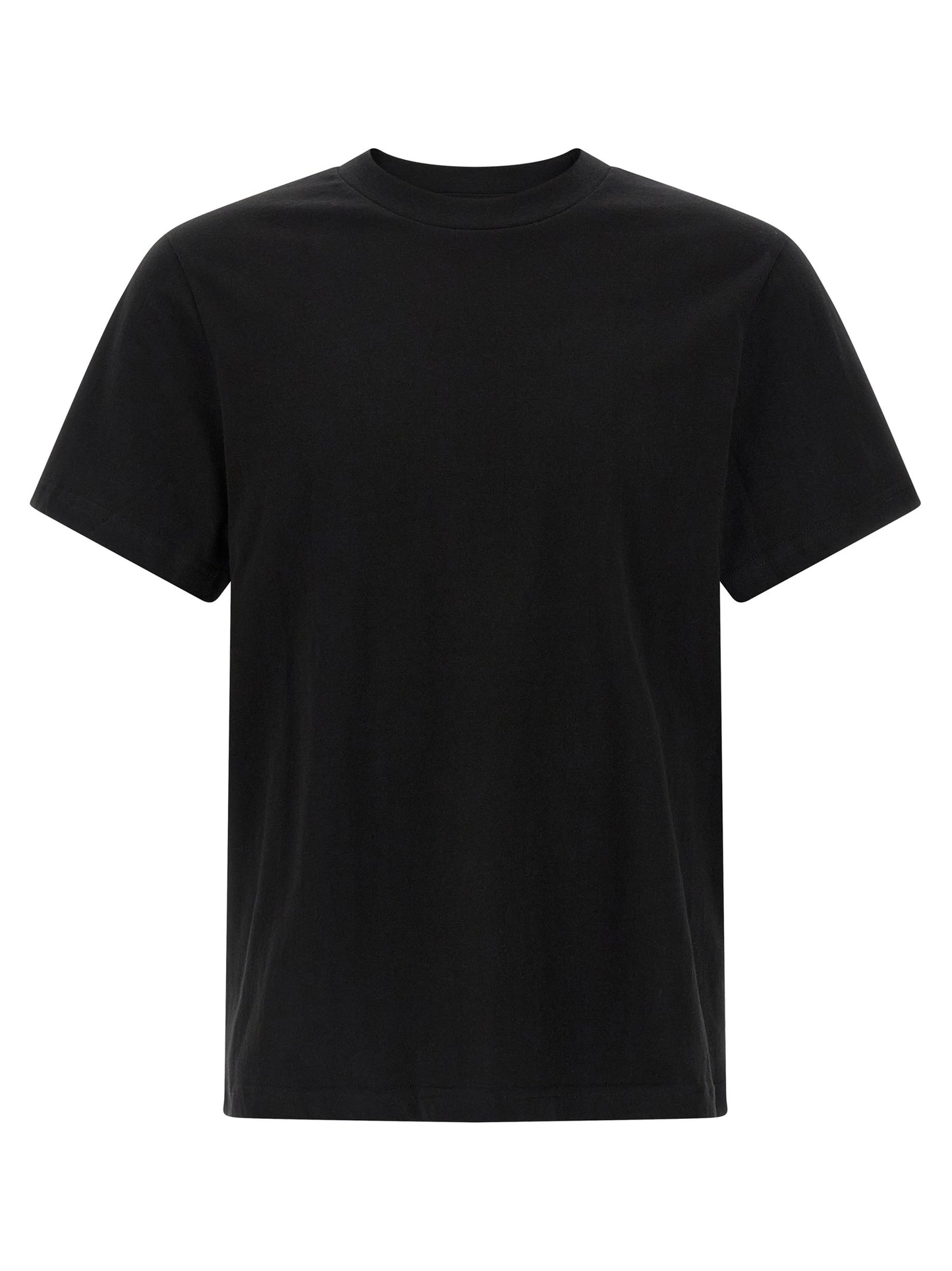 T-Shirt by Entire Studios for men in cotton black showcases a dramatic silhouette, elegantly detailed with a dramatic crew neckline and short-sleeve for a truly dramatic finish.