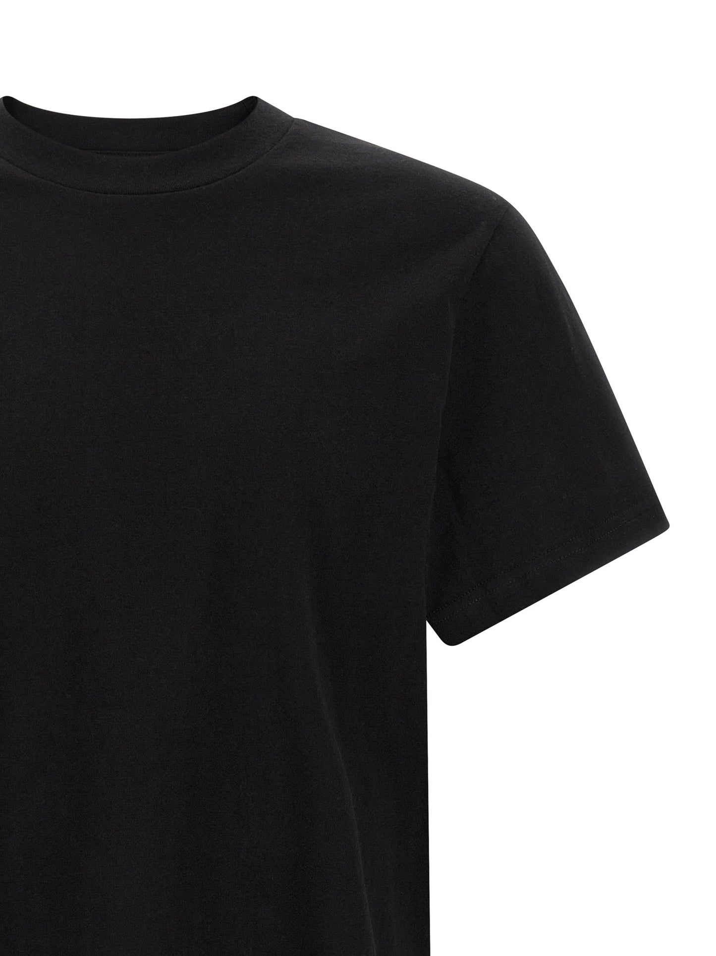 T-Shirt by Entire Studios for men in cotton black features a plush silhouette, showcasing a sophisticated crew neckline and for a truly plush finish.