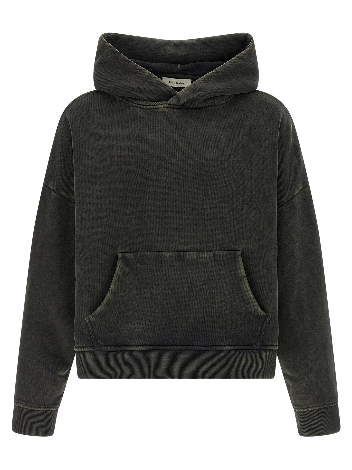 Sweatshirt Hoodie by Entire Studios for men in organic cotton gray features a slouchy chic silhouette, detailed with a slouchy chic long-sleeve and a signature hooded neckline for an elevated aesthetic.