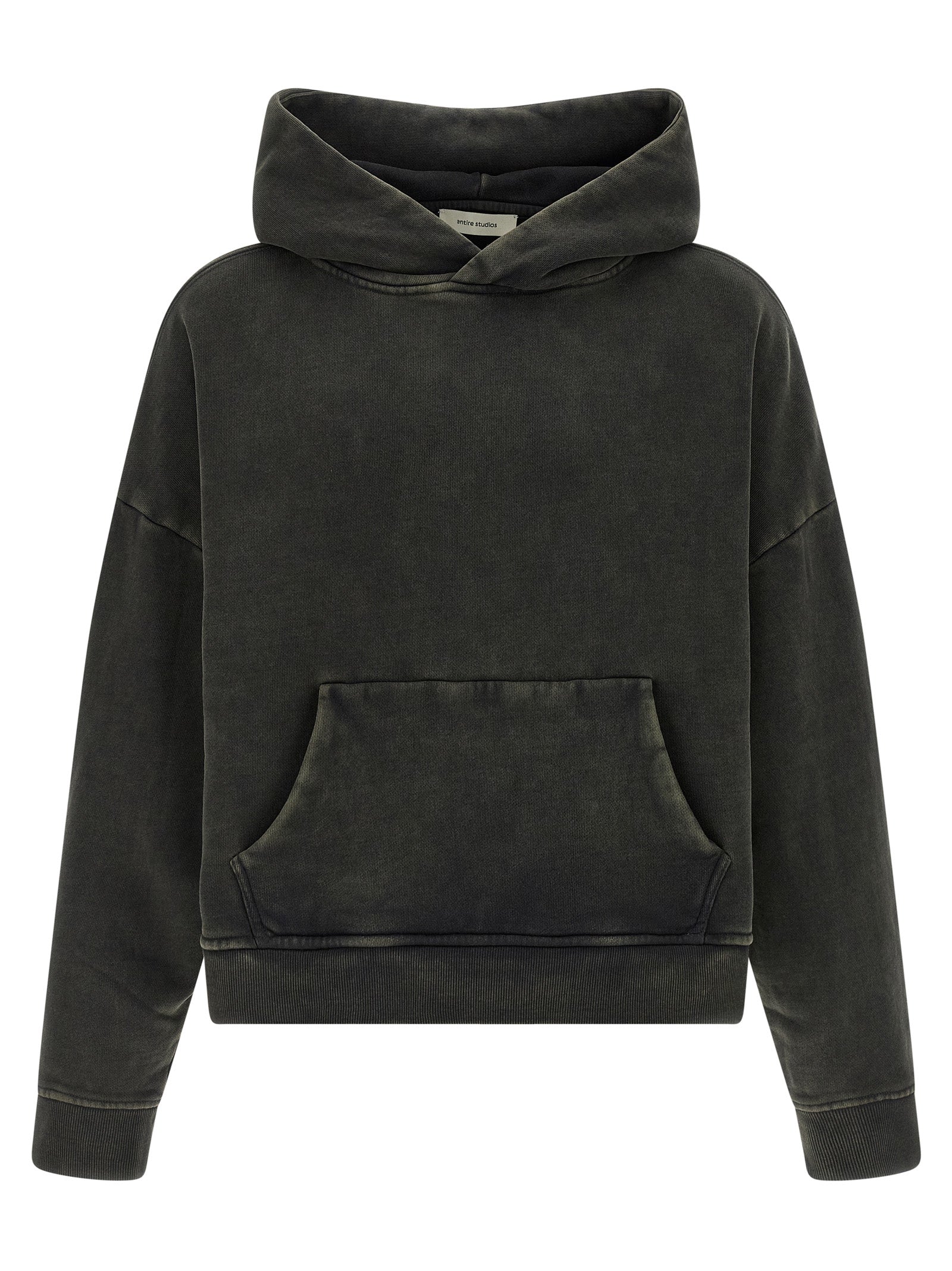 Sweatshirt Hoodie by Entire Studios for men in organic cotton gray features a slouchy chic silhouette, detailed with a slouchy chic long-sleeve and a signature hooded neckline for an elevated aesthetic.