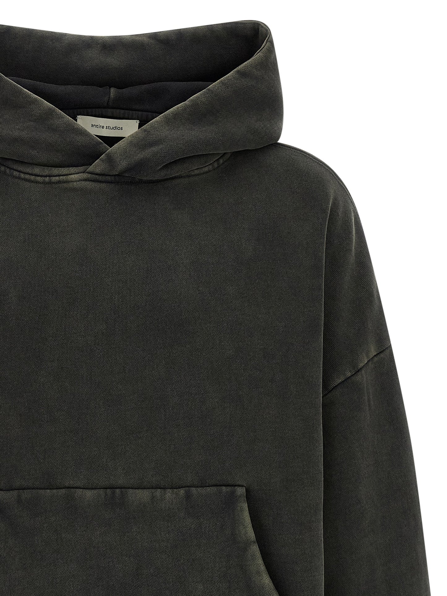 Sweatshirt Hoodie by Entire Studios for men in organic cotton gray showcases a city-ready silhouette, artfully detailed with a signature hooded neckline and for a city-ready finish.
