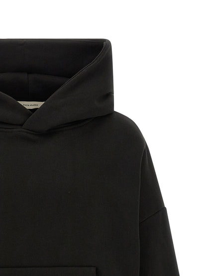 Sweatshirt Hoodie by Entire Studios for men in organic cotton black features an avant-garde silhouette, showcasing a sophisticated hooded neckline and detail for a truly avant-garde finish.