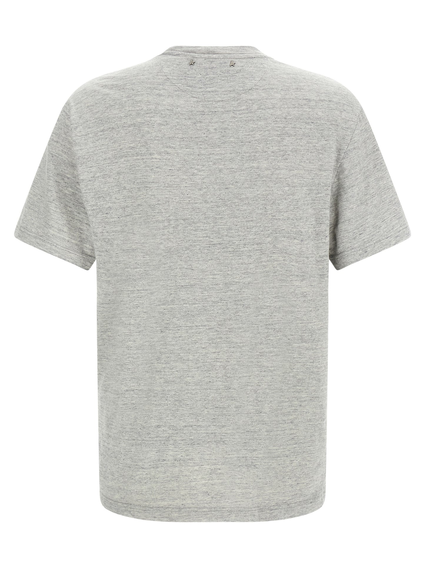 T-Shirt by Golden Goose for men in cotton gray & print features an edgy silhouette, meticulously detailed with a sophisticated and crew neckline for a truly edgy finish.