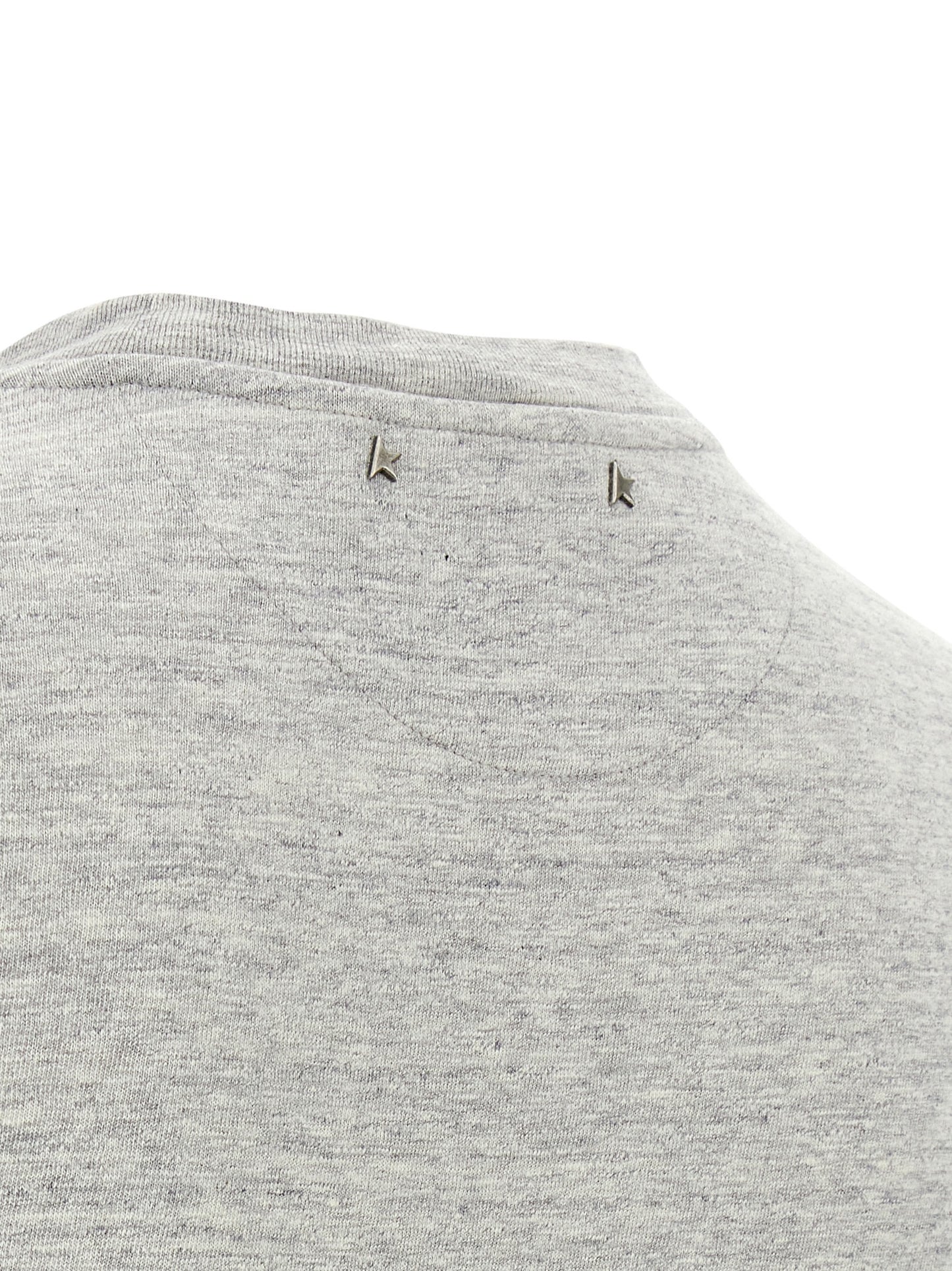 T-Shirt by Golden Goose for men in cotton gray & print features a plush silhouette, showcasing a sophisticated and for a truly plush finish.