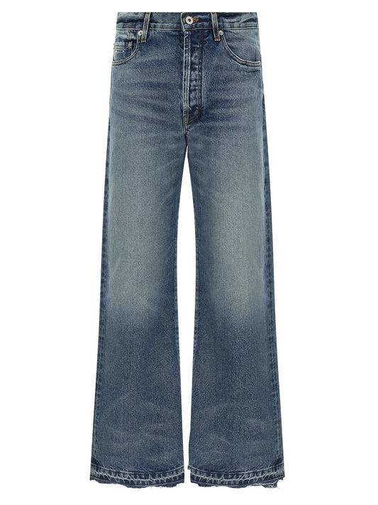 Jeans by GALLERY DEPT. for men in cotton denim blue features a refined silhouette with a refined straight-leg & wide, defined by a and a refined long for a refined finish.