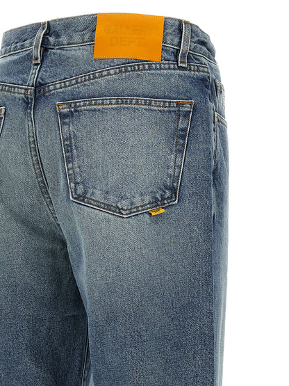 Jeans by GALLERY DEPT. for men in cotton denim blue features a polished silhouette with a polished straight-leg & wide, reaching a polished long and finished with a polished .