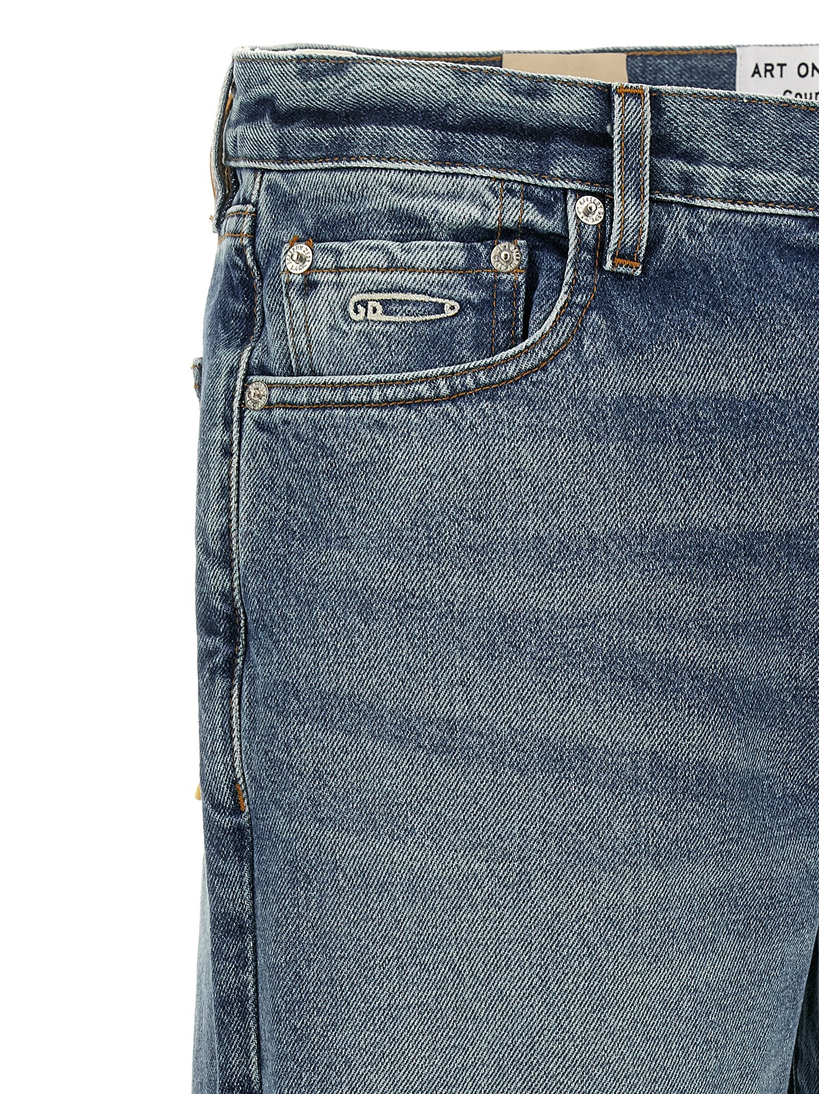 Jeans by GALLERY DEPT. for men in cotton denim blue features an refined tailoring silhouette, showcasing a premium straight-leg & wide with a and long cut for a refined tailoring look.