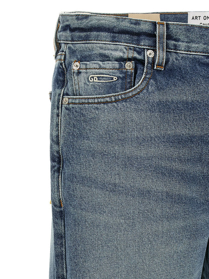 Jeans by GALLERY DEPT. for men in cotton denim blue features an refined tailoring silhouette, showcasing a premium straight-leg & wide with a and long cut for a refined tailoring look.
