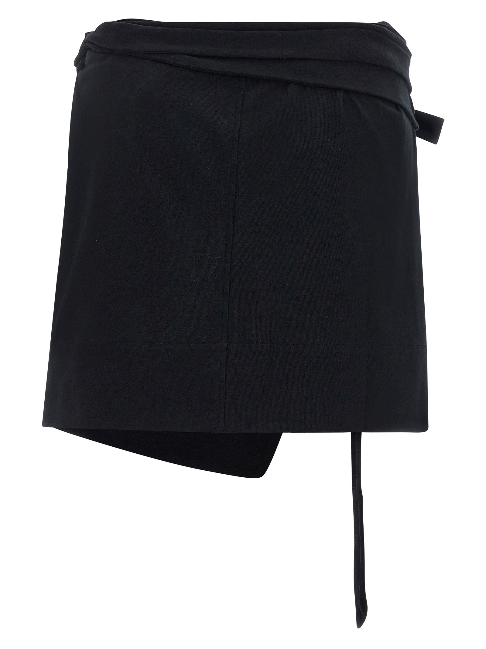 Skirt by Isabel Marant for women in cotton black features an tailored silhouette, artfully capturing the essence of City Women's Asymmetrical Cotton Mini Long Skirt in a sophisticated mini long.